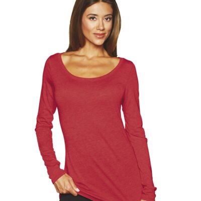 Ladies’ Tri-Blend Long-Sleeve Scoop Tee Thumbnail